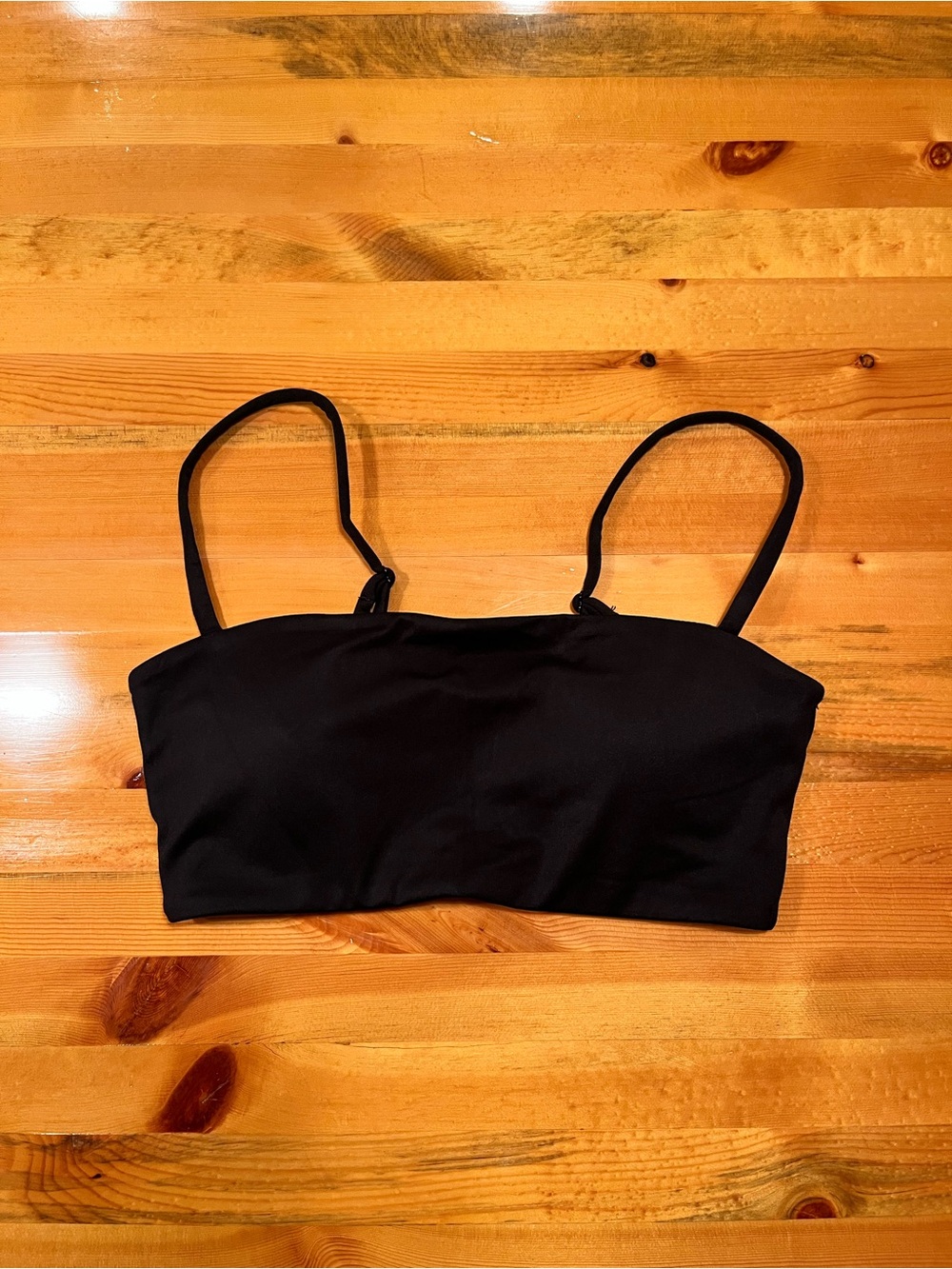 Laslulu Women’s Black Padded Bralette Top
